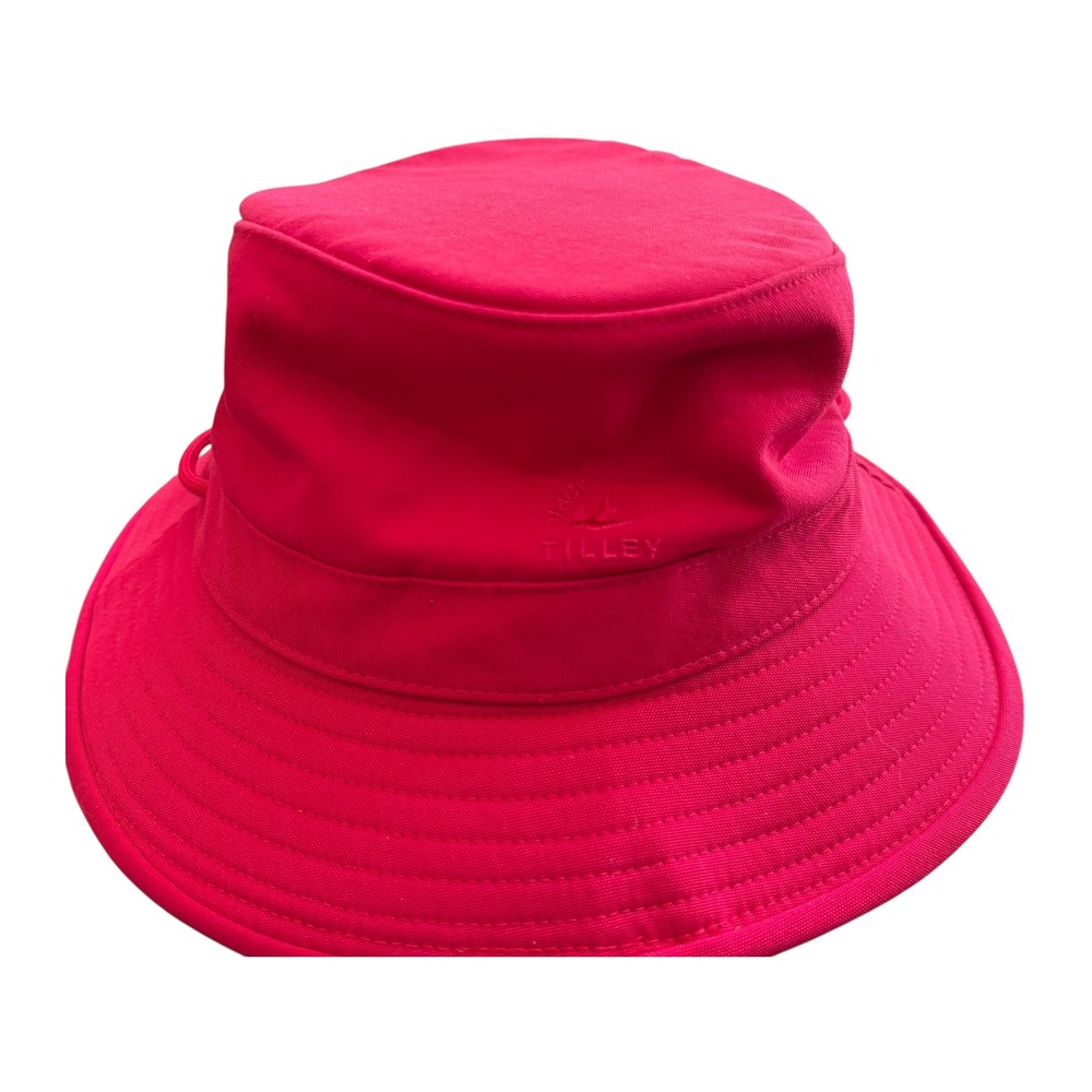 Tilley x Alder Wide Brim Sun Hat Womens Large Pink Red Wind Cord Outdoor Canada